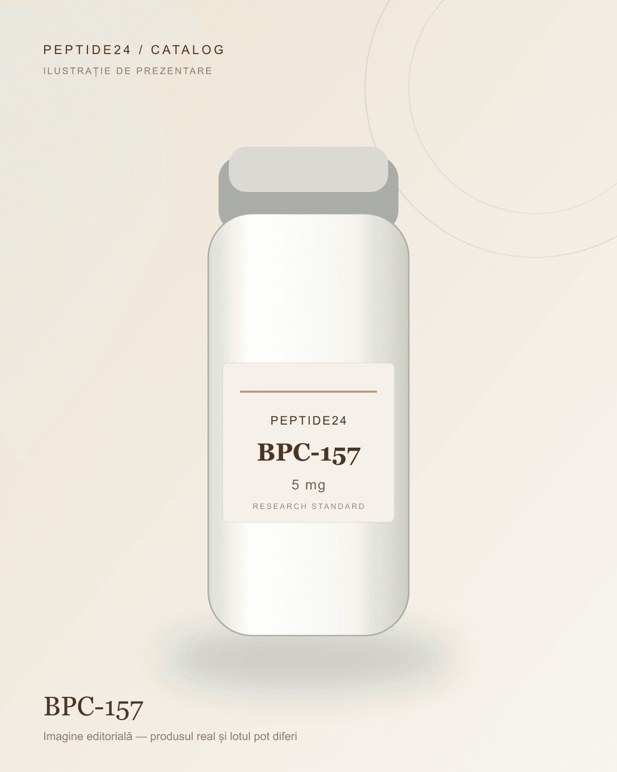 Ilustrație de prezentare pentru BPC-157 5 mg